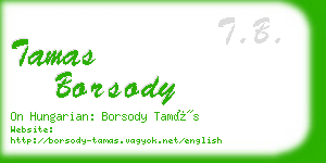 tamas borsody business card